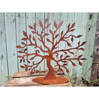 Metall Rost Gartendeko Edelrost Rostige Garten Deko Baum Lebensbaum Tischdeko Rostoptik 36cm X 40cm von Bornhoeft