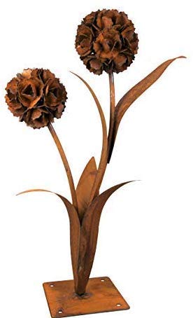 Bornhöft Pusteblume aus Edelrost Deko-Blume aus Metall für den Garten 90cm rostige Gartendeko von Bornhöft