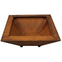 Rost Pflanzschale Quadratisch 35 X 16 cm Edelrost Rostige Gartendeko Metall Pflanzen Schale Pflanzentopf Garten Rost-Finish Balkondeko von Bornhoeft