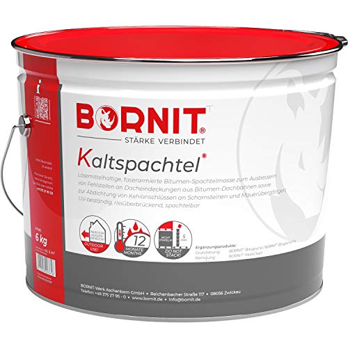 Bornit Kaltspachtel Bitumenspachtel-Masse für Reparaturen am Dach 6kg von Bornit