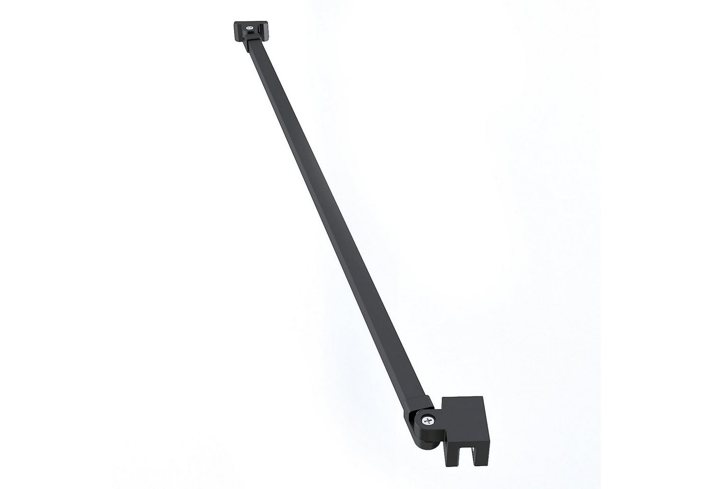 Boromal Duschwand-Stabilisationsstange Stabilisator Haltestange Stabilisierungsstange für Glaswand Walk In, (Stabilisator, Schwarz, Chrom), für Duschwand, Duschabtrennung, Duschkabinen, Glaswand von Boromal
