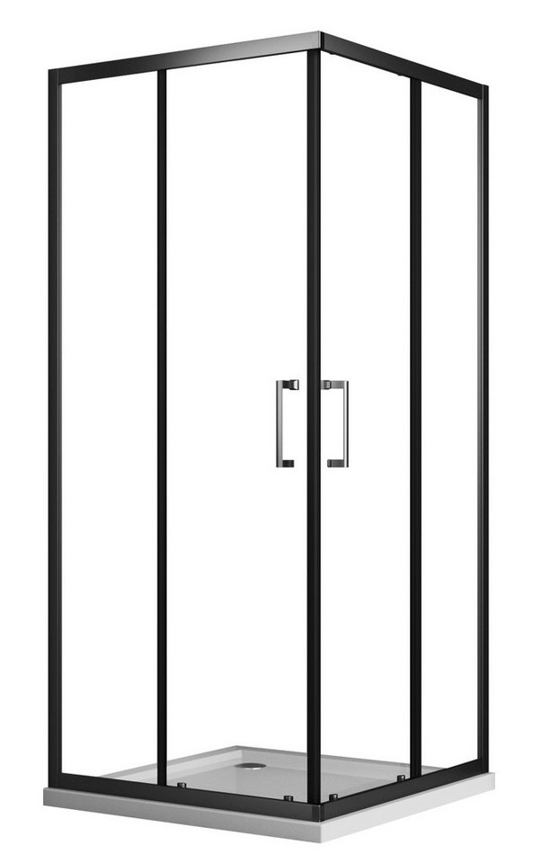 Boromal Eckdusche Duschkabine 100x80 Schiebetür Eckeinstieg Duschwand Dusche 5mm ESG 185, BxT: 80x100 cm, Einfaches Rollen Befestigungssystem Boromal Eckdusche Duschkabine 100x80 Schiebetür Eckeinstieg Duschwand Dusche 5mm ESG 185, BxT: 80x100 cm, Einfaches Rollen Befestigungssystem von Boromal