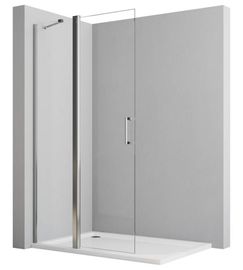 Boromal Walk-in-Dusche Duschwand Glas 96 cm Walk-in-Dusche 6 mm ESG mit Nano Barrierefrei, Einscheibensicherheitsglas, ESG mit Nanobeschichtung von Boromal