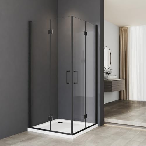 Duschkabine Schwarz 120 x 90 x 195 cm Eckeinstieg Doppel Falttür 180º Falttürkabine 6mm ESG Glas Eckig Drehfalttür Dusche Duschwand Duschabtrennung, Schwarz Duschkabine Schwarz 120 x 90 x 195 cm Eckeinstieg Doppel Falttür 180º Falttürkabine 6mm ESG Glas Eckig Drehfalttür Dusche Duschwand Duschabtrennung, Schwarz von Boromal