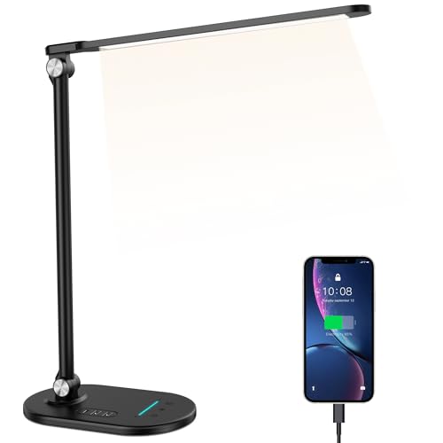 Boronasd Schreibtischlampe LED Tischlampe Desk Lamp-Schreibtisch Lampe Tisch mit Ladefunktion Bürolampe Dimmbar USB-Anschluss Smartphones 4 Farben und Stufenlose Helligkeits 45 min Auto Timer Boronasd Schreibtischlampe LED Tischlampe Desk Lamp-Schreibtisch Lampe Tisch mit Ladefunktion Bürolampe Dimmbar USB-Anschluss Smartphones 4 Farben und Stufenlose Helligkeits 45 min Auto Timer von Boronasd
