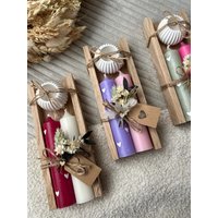 Kerzen Geschenk Set Herzchen von BorrmaennchenShop