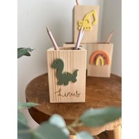 Stiftehalter Kind Name | Schulkind 2025 Malstation Stifteköcher Personalisiert Stiftebox Montessori von BorrmaennchenShop