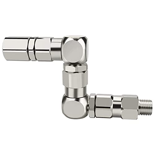 Bortivier 1/4 Z-Gelenk-Farbspritzpumpen-ZubehöR 1/4 (M) X 1/4 (F) Z-Swivel 6500PSI Edelstahl 360° Rotation von Bortivier