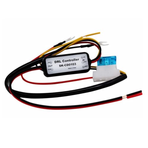 Bortivier 1 Stück DRL-Controller Auto Auto LED Tagfahrlicht Relais Kabelbaum Dimmer An/Aus 12-18 V Nebelscheinwerfer Controller SK-CD0103 von Bortivier