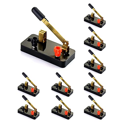 Bortivier 10 StüCk Einzel Stange Einzel Wurf Switch, Messer Schalter: Verwendet für Physiklabor, Schul Elektronisches Experimentieren von Bortivier