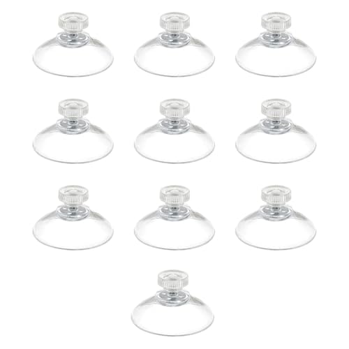 Bortivier 10 Stück 40mm Saugnapf mit -Schraube und Rändelmutter, Saugnapf mit Gewinde, Saugnäpfe für Glastischplatte von Bortivier