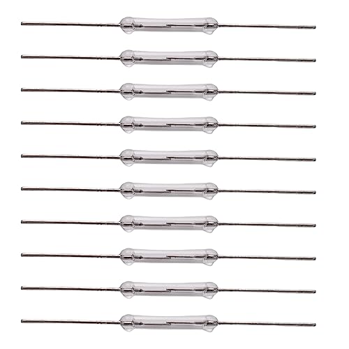 Bortivier 10 Stueck Reedkontakt 14mm x 2mm Miniatur Reedschalter 44mm Laenge von Bortivier