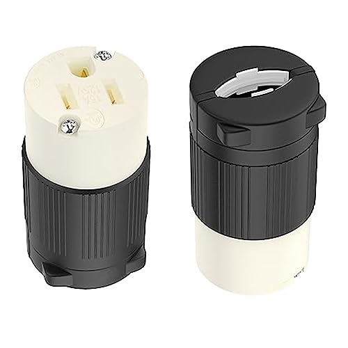 Bortivier 2-Teiliger NEMA 5-15R-Kabelanschluss, Steckdosen, Buchsenstecker, Ersatzkabelausgang, 15 Ampere, 125 Volt, 2-Polig, 3-Draht von Bortivier