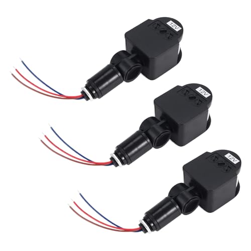 Bortivier 3 StüCk Schwarz Bewegungsmelder Bewegungsmelder Lichtschalter Outdoor Pir Gleichstrom 12V Bewegungsmelder Pir Sensor von Bortivier
