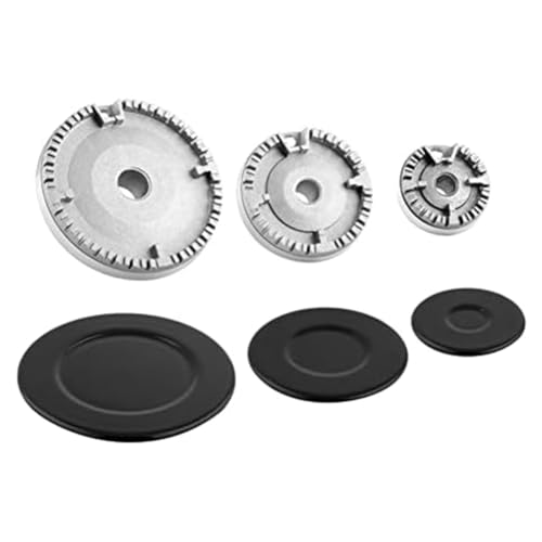 Bortivier 3er-Packung Gasbrennerkappen und Brennerkopfersatz-Set Wie Abgebildet, Metall, Passend für die Meisten Gasherd-. von Bortivier