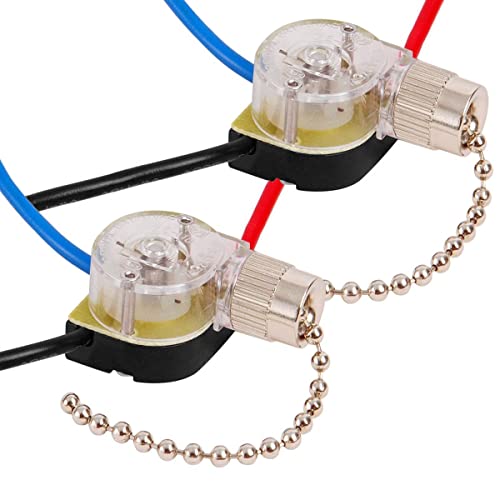 Bortivier 3er-pack deckenventilator-lichtschalter ze-110 lüfterschalter 3-wege-geschwindigkeits-lüfterschalter deckenzugkettenschalter (nickel) von Bortivier