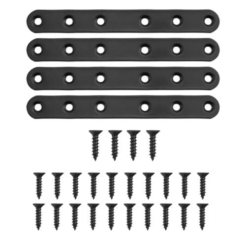 Bortivier 4 StüCke Flache Gerade Halterung Edelstahl Reparatur Platte für Metall Reparatur Verbindungs Halterung für MöBel Aus von Bortivier