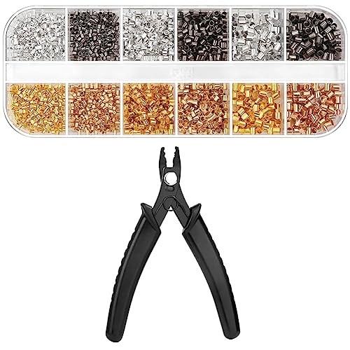 Bortivier Crimpperlen für die Schmuckherstellung, Crimpröhrchen für die DIY-Schmuckherstellung (3 Größen, 4 Farben) von Bortivier