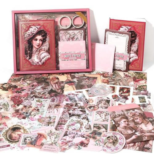 Bortivier Essentielle 140 -Teilige Kunstzubehör für Vintage -Themen -Scrapbooking und Zeitschriften von Bortivier