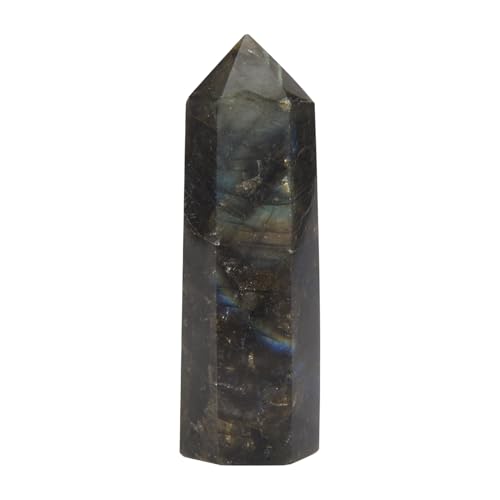 Bortivier Mondstein Kristall SäUle NatüRlicher Labradorit Quarz Obelisk Kristall SäUle Zauber Stab Heilstein Wohnkultur 5-6Cm von Bortivier