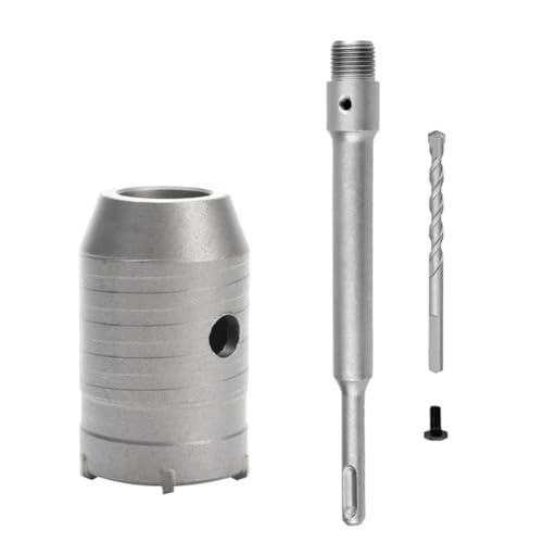 Bortivier SDS Plus Bohrhammer Wandlochsäge Bohrer Set Schneidwerkzeuge mit Rundem Schaft Beton Zement Lochöffner, 45mm Bortivier SDS Plus Bohrhammer Wandlochsäge Bohrer Set Schneidwerkzeuge mit Rundem Schaft Beton Zement Lochöffner, 45mm von Bortivier