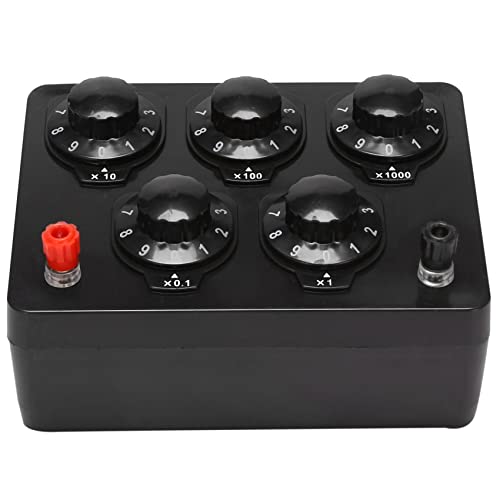 Bortivier Schwarz Widerstands Box Variable Dekade Widerstands Box 0-9999,9 Ohm 165X125X60Mm für Den Physikalischen Unterricht von Bortivier