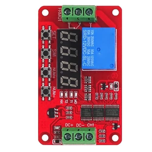 Bortivier Self-Locking Multifunction Relay Module FRM01, DC 12V 1-Kanal mit Loop-Verzögerungstimer für Timing-Platine Bortivier Self-Locking Multifunction Relay Module FRM01, DC 12V 1-Kanal mit Loop-Verzögerungstimer für Timing-Platine von Bortivier