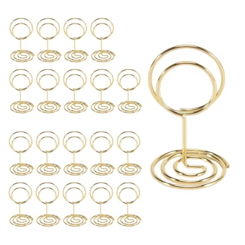 Bortivier Tisch Nummern Halter 20 StüCke - 5,1 Cm Mini Tisch Karten Halter, Kurze Tisch Nummern StäNder für Hochzeits Feier(Gold) von Bortivier