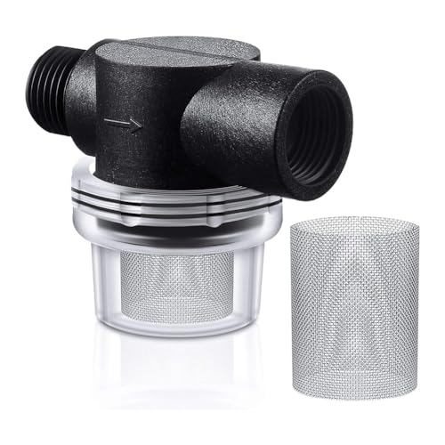 Bortivier Wasserpumpensieb-Filterset Inkl. Aufdrehbarem Rohrsieb und Zusätzlichem 50-Maschen-Filtersieb, RV-Ersatzfilter 1/2 von Bortivier