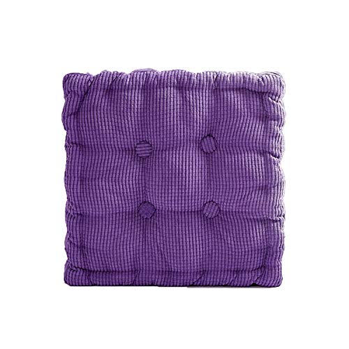 Baumwoll-Sitzkissen, dicke Sitzpolster für Erwachsene, Stuhl, 10 cm dick, Kissen für Esszimmer, Küche, Garten, Terrasse, 45 x 45 x 8 cm, Violett von BoruisX