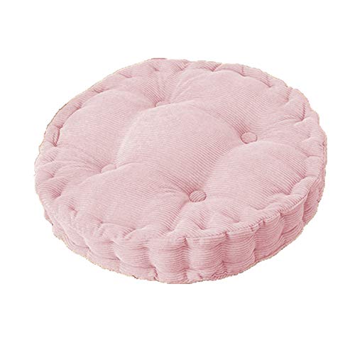 Dickes Baumwoll-Sitzkissen, bequeme Sitzpolster, extra feste Matratzenkissen, Bodenkissen für Esszimmer/Küche/Terrasse/Stuhl (45 x 45 cm, Rosa2) von BoruisX