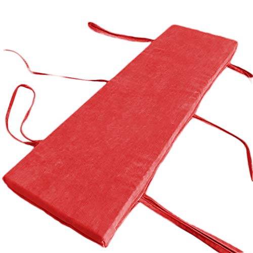 Garden Sitzkissen Bankauflage Bankkissen Dick Sitzauflage Sitzpolster Bankpolster Polsterauflage Für 2 3 Personen Bank Bankauflage (100X30CM,Rot) von BoruisX