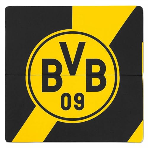 BVB 09 BORUSSIA DORTMUND SITZKLAPPKISSEN SCHRÄGSTREIFEN 33X33X3 CM SITZKISSEN STADIONKISSEN von Borussia Dortmund