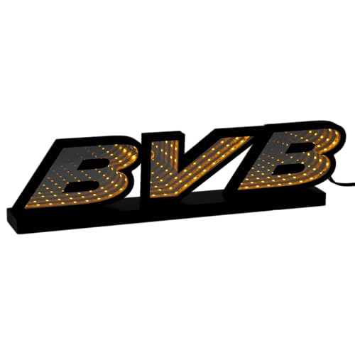 BVB LED Leuchtschriftzug, USB-betrieben, Schwarz mit LED-Beleuchtung von Borussia Dortmund