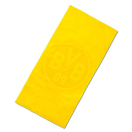 BVB Badetuch mit Emblem, Baumwolle, Gelb, 180 x 70 x 1 cm von Borussia Dortmund