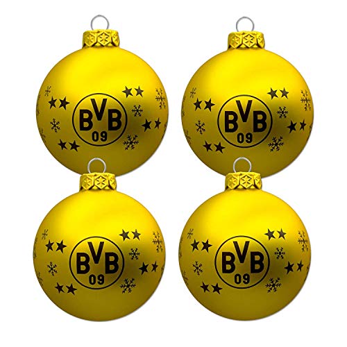 Borussia Dortmund BVB Christbaumkugeln/Weihnachtskugeln (4er Set) von Borussia Dortmund