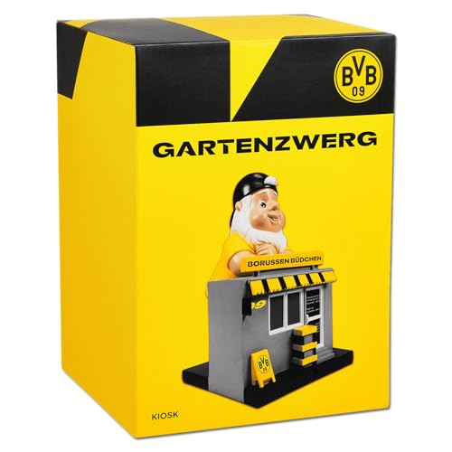 Borussia Dortmund BVB Gartenzwerg Kiosk - 22,5 x 22,5 x 14,5 cm, Polyresin von Borussia Dortmund