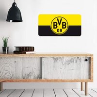 Borussia Dortmund - Fußball Wandtattoo bvb 09 Logo Kinderzimmer Aufkleber Wandbild selbstklebend 90x45cm - gelb von Borussia Dortmund