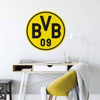 Fußball Wandtattoo Borussia Dortmund bvb 09 Logo Rund Wohnzimmer Aufkleber Wandbild selbstklebend 20x20cm - gelb von Borussia Dortmund