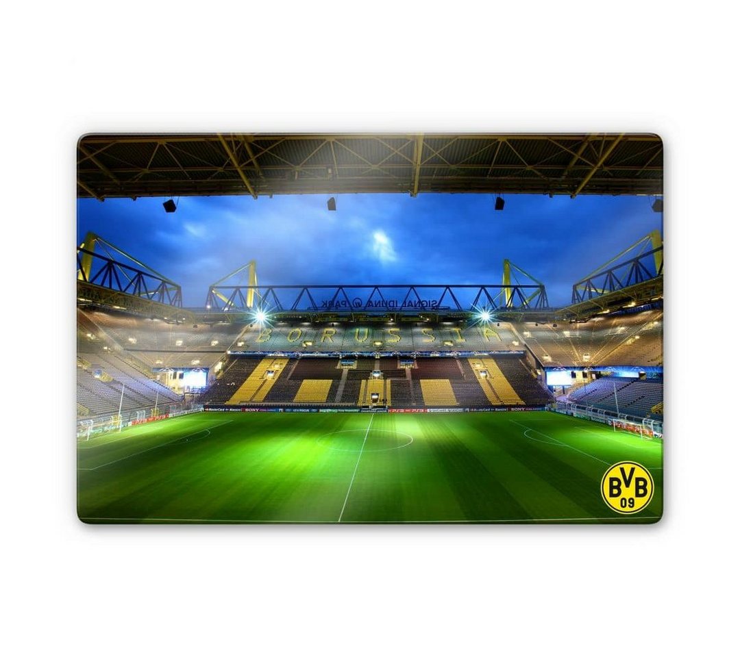 Borussia Dortmund Gemälde Fußball Glasbild BVB Borussia Dortmund Signal Iduna Park, Sportverein Deko Bilder von Borussia Dortmund