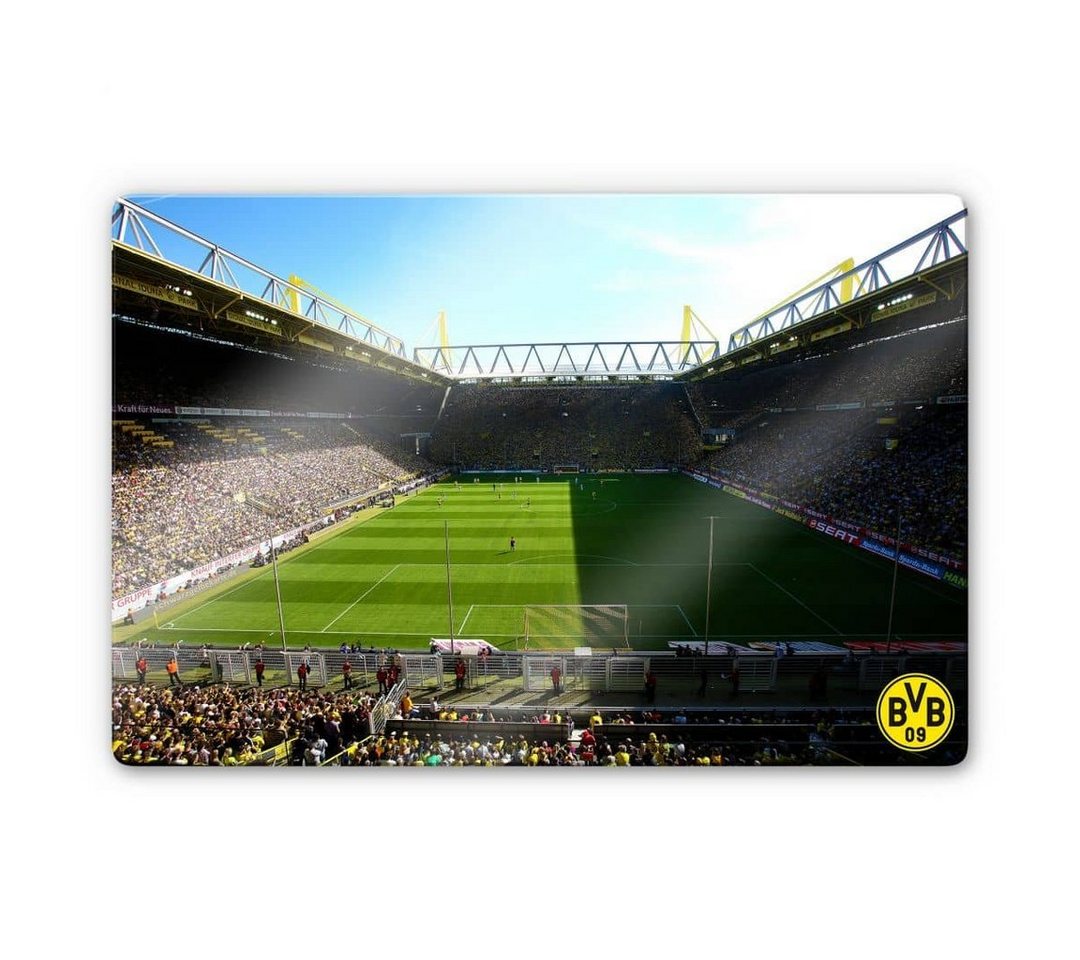 Borussia Dortmund Gemälde Fußball Glasbild Modern BVB Signal Iduna Park Live Spiel, Sportverein Deko Bilder von Borussia Dortmund