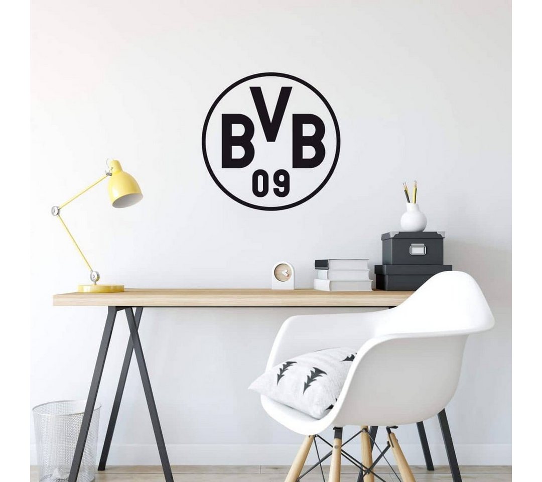 Borussia Dortmund Wandtattoo Fußball Wandtattoo Borussia Dortmund BVB 09 Logo Kinderzimmer Aufkleber, Wandbild selbstklebend, entfernbar von Borussia Dortmund