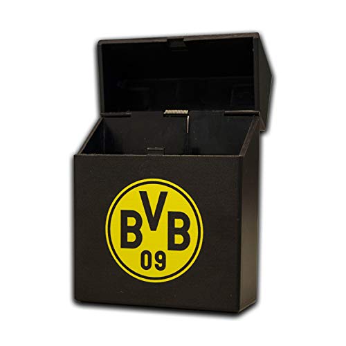 Borussia Dortmund Zigarettenbox schwarz mit Emblem, Zigarettenetui, Etui BVB 09 von Borussia Dortmund