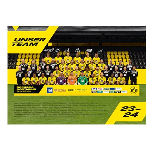 Mannschaftsposter / Teamposter Borussia Dortmund BVB 09 + gratis Sticker "Dortmund forever", Poster von Borussia Dortmund