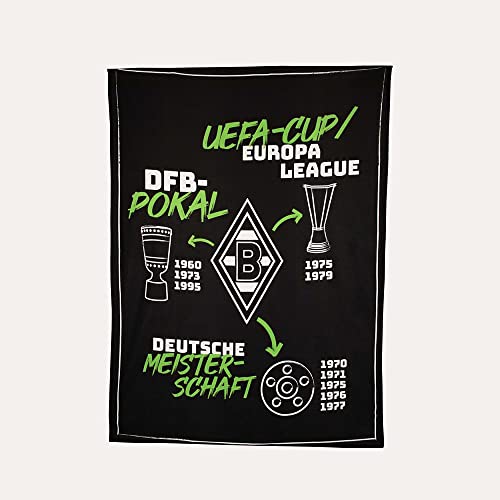 Borussia Mönchengladbach Decken Fleecedecke Erfolge | 150 x 200 cm | Offizieller Fanartikel von Borussia Mönchengladbach