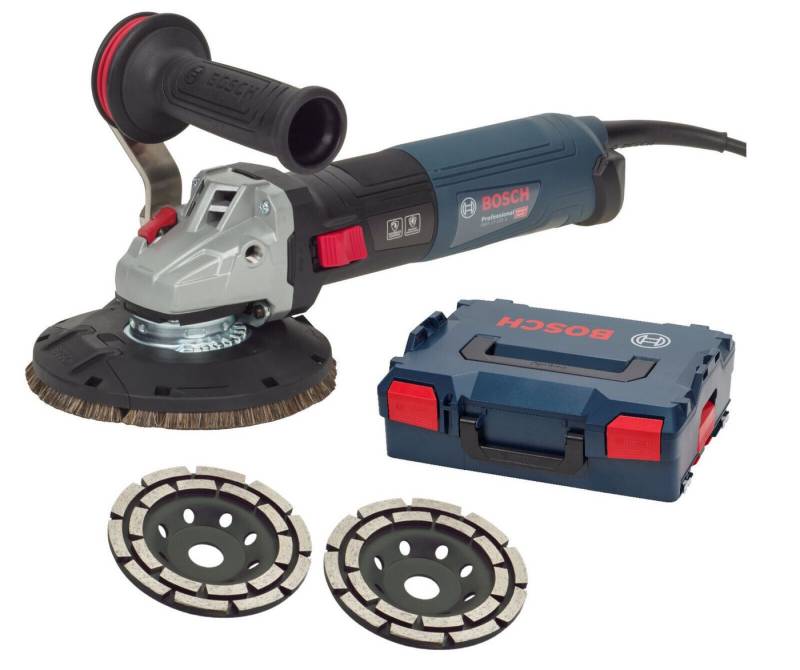 Trongaard Winkelschleifer / Betonschleifer-/ Sanierungsfräse-Set / 1.700W / 125mm, max. 11500 U/min, (Komplett-Set) von Trongaard