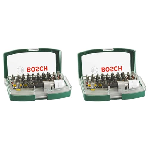 Bosch 32tlg. Schrauberbit-Set (PH-, PZ-, Hex-, T-, TH-, S-Bit, Zubehör Bohrschrauber und Schraubendreher) (Packung mit 2) von Bosch Accessories