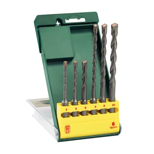 Bosch Accessories 6 tlg. Bohrer Set SDS plus-1 (für Beton, Naturstein, Mauerwerk, Ø 5-10 mm, Zubehör Bohrhammer) von Bosch Professional