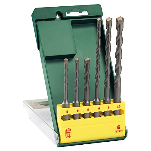 Bosch Accessories 6 tlg. Bohrer Set SDS plus-1 (für Beton, Naturstein, Mauerwerk, Ø 5-10 mm, Zubehör Bohrhammer) von Bosch Professional