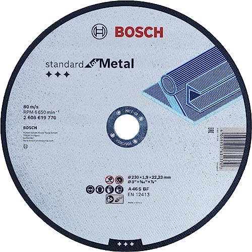 Bosch Accessories Professional 1x Standard for Metal Straight Cutting Trennscheibe (für Bleche, Stahl, Ø 230 x 1,9 x 22,23 mm, Zubehör Winkelschleifer) von Bosch
